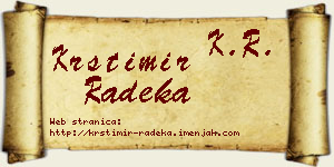 Krstimir Radeka vizit kartica